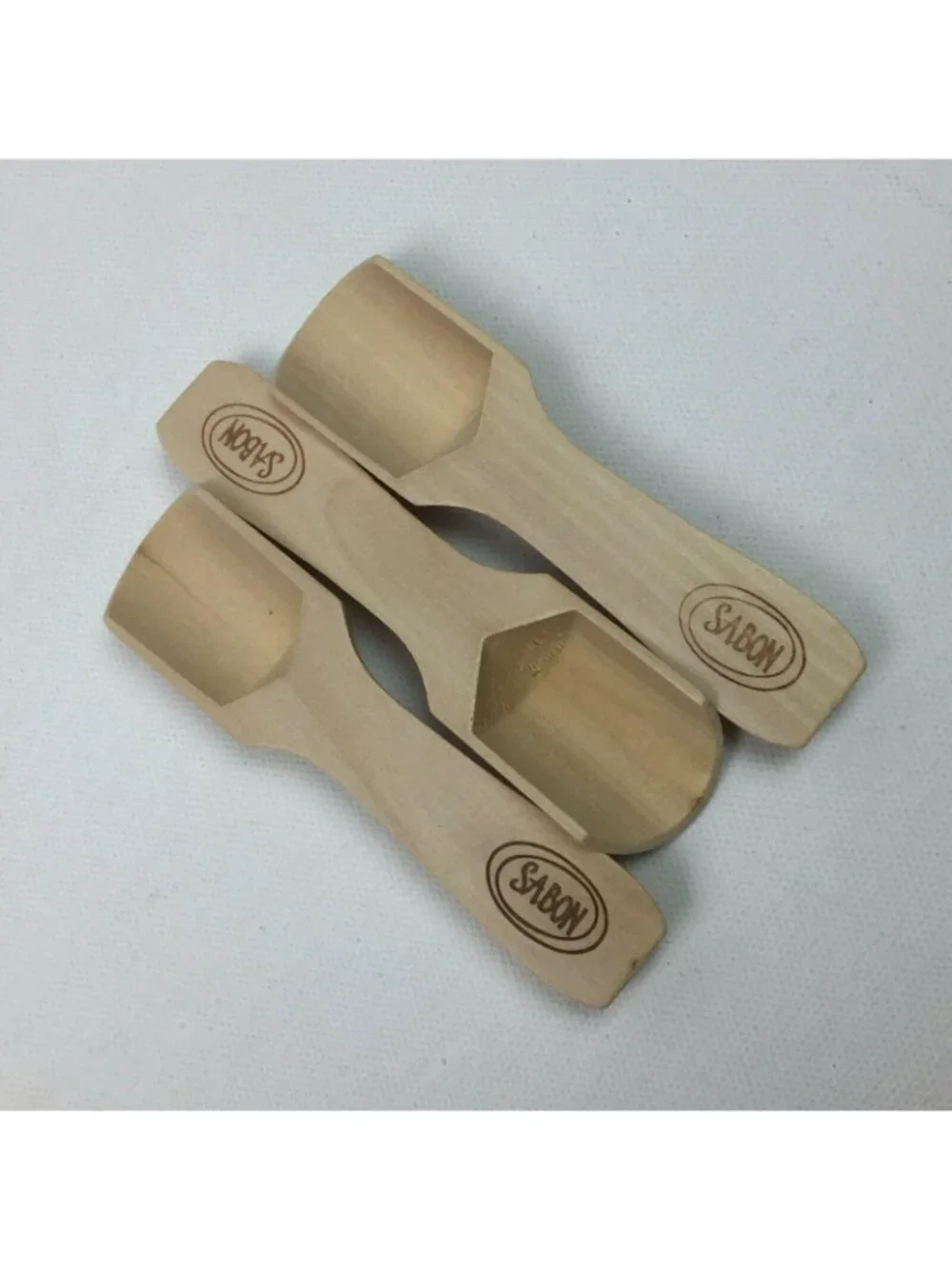 Sabon Wood Scoop Set 3 Wooden Spoon Scrub Bath Shower Skincare Beauty